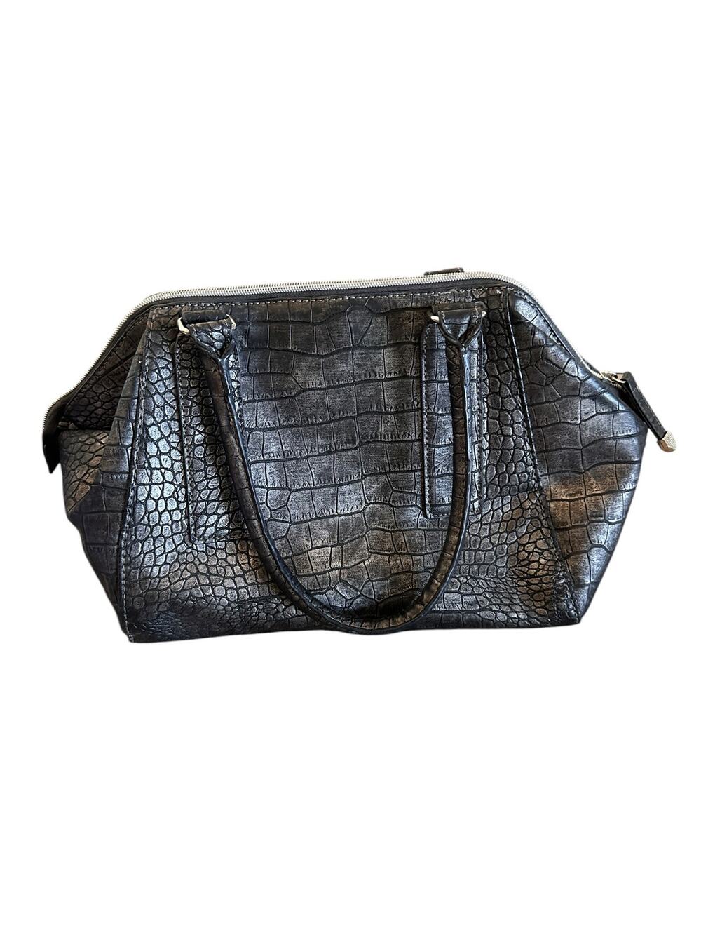 Kenneth Cole Reaction Black Silver Bowling Handbag Women
